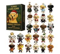 2025 Advent Countdown Calendar Dog Ornaments,24 Days of Dog Pendant Christmas Advent,Cute Dog Christmas Tree Ornaments Holiday Decoration for Dogs Lovers (A)