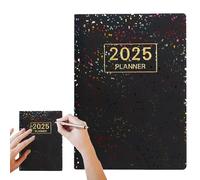2025 Agenda Book - A7 Size English Planner with Weekly and Monthly Layouts | Daily Schedule Organiser, Task List Notebook, Portable Pocket Calendar for Personal