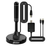 2025 Amplified TV Aerial with External Signal Booster-560+ Miles Range High Gain Freeview Aerial with Magnetic Base for Smart & Older TV