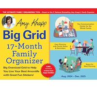 2025 Amy Knapp's Big Grid Family Organizer Wall Calendar: August 2024 - December 2025
