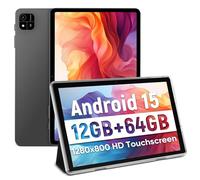 2025 Android 15 Tablet,10.1-inch,Android Tablet: Face Unlock, 4+8GB+64GB+2TB Expandable, Octa-core Processor, 8000mAh,WiFi 6.0 + Bluetooth 5.0, Includes Protective case. (Black)