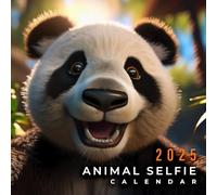 2025 Animal Selfie Wall Calendar Featuring Cute & Funny Images of Different Animal Selfies - Includes All US & World Holidays & Dates Included | Perfect Christmas Calendar for the Home and Office |