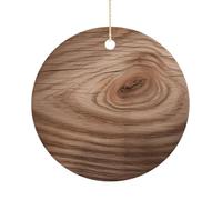 2025 Annual Christmas Ceramic Wood Grain Ornaments Elegant Decorative Christmas Hanging Art Ornaments Decorations for Xmas Tree Wreath Holiday Party Wedding Keepsake Gift