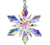 2025 Annual Edition Crystal Christmas Ornaments, Snowflake Star Ornaments for Christmas Tree, Beautiful Colorful Ornament Gifts for Family Friends