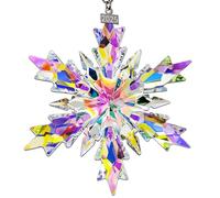 2025 Annual Edition Snowflake Crystal Christmas Ornaments, Beautiful Elegant Star Ornaments for Christmas Tree, Unique Colorful Sparkly Ornament