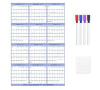 2025 Annual Wet Dry Erase Annual Planner With Marker - Large 36x24 Inch Erased Calendar Wall Map | Double-Sided Organizer Poster, Office Desk Decoration,