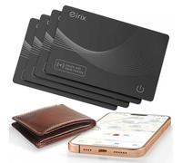 2025[Apple MFi Certified] Air Smart Tags Wallet Tracker Card Work with Apple Find My (iOS Only), Rechargeable Tag GPS Tracker Item Locator Thin Finder for Wallet, Keys, Luggage, Bags (4)