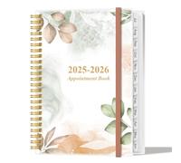 2025 Appointment Book & Planner - 2025 Daily Hourly Planner from January 2025 - December 2025, Weekly Appointment Book with 30-Minute Interval, Medium 6.4" x 8.5", Rose Leaf