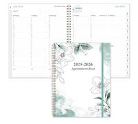 2025 Appointment Book & Planner - 8.5" x 11" Daily Hourly Planner 2025 from January 2025 - December 2025, Weekly Appointment Book with 30-Minute Interval, Teal Flowers