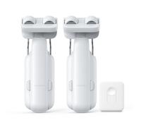 2025 Automatic Curtain Opener 3 Rod-Bluetooth Remote Control, WiFi&Smartphone Control, Upgraded High-Performance, Add Hub to Compatible with Alexa, Google Home, HomeKit (2025 Curtain Opener*2&Remote)