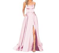 2025 - Ball Dresses Women's Long Women's Elegant Halterneck Backless Long Dresses Crisn Satin Spaghetti Party Evening Dress Side Slit Wedding Evening Party Dress Halloween Costume Women's Plus Size