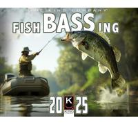 2025 Bass Fishing Wall Calendar 16-Month X-Large Size 14x22, Best Fishing Calendar by The KING Company-Monster Calendars (2025 Bass Fishing Wall Calendar)