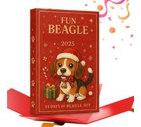 2025 Beagle , Acrylic Christmas 24 Days with Dog Decorations, Cute Beagles and Fun Christmas Tree Decorations