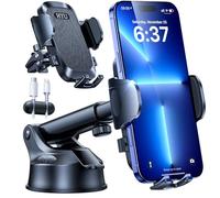 2025 BEST Car Phone Holder [110+LBS Strongest Suction & True Military-Grade]Rotatable Universal Mobile Phone Mount Dashboard Windscreen Vent Cradle Van Accessories for iPhone 16 Pro Max,Dark Black