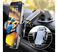 2025 BEST [Rally Racing-Grade] Car Phone Holder for Cars [88+LBS Strongest Suction] 3In 1 Dashboard Windscreen Vent Mobile Phone Holder for Car [Big phone & Thick Case Friendly] for iPhone Samsung