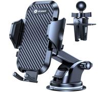 2025 BEST [Rally Racing-Grade] Car Phone Holder for Cars [95+LBS Strongest Suction] 3In 1 Dashboard Windscreen Vent Mobile Phone Holder for Car [Big phone & Thick Case Friendly] for iPhone Samsung