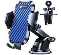 2025 BEST [Rally Racing-Grade] Car Phone Holder for Cars [95+LBS Strongest Suction] 3In 1 Dashboard Windscreen Vent Mobile Phone Holder for Car [Big phone & Thick Case Friendly] for iPhone Samsung