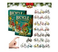 2025 BicycleThemed Advent Calendar,24 Days Acrylic Cycling Christmas Countdown Pendants Ornaments,Unique Christmas Calendar with Miniature Bike Collectibles,Festive Gift for Cyclist & Bike Lovers