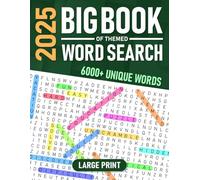 2025 Big Book of Themed Word Search: Relaxing Large Print Activity Book for Teens and Adults