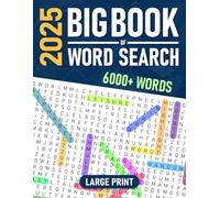 2025 Big Book of Word Search Puzzles: Relaxing Large Print Activity Book for Teens and Adults