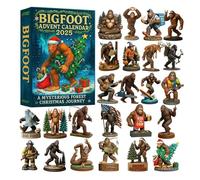 2025 Bigfoot Advent Calendar - 24 Days Christmas Countdown with Festive Bigfoot Ornaments, 2D Acrylic Tree Decor for Cryptid Lovers & Holiday Home