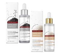 2025 Black and White Rice Scrub, Upgrade Peel Shot Glow Rice Ampoule Duo, Exfoliating Gel Moisturising Ampoule for Daily Skin Care (80 ml + 80 ml)