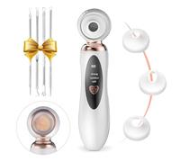 2025 Blackhead Remover Pore Vacuum, Visual Rechargeable Blackhead Vacuum Facial Pore Cleaner-3 Suction Power,3 Probes,USB Kit Electric Acne Extractor Tool for Adult (White)