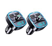 2025 Bluetooth Wireless Dual Usb Ports Fm Transmitter Adaptor for Cars, with Hands-Free Calling, MP3 Player Supports TF Card & USB Drive, Wireless Audio Adapter (2pcs)