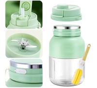 2025 BPA-Free Electric Citrus Juicer 17 oz, Portable Blender Cup for Smoothies and Shakes, On the Go Mini Juicer Machine with Straw and Two Lids, for Frozen Blending in Kitchen Office(Style A)