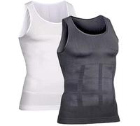 2025 Breathable Invisible Compression Garment High Elastic Abdominal Shaping Garment Men's Body Shaping Vest Slimming Vest (2pcs-c,XXL)