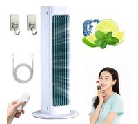 2025 Breezamax Fan, Qinux breezamax, Charging Model, with Remote Hook, Beat The Scorching Heat & Humidity Instantly, Small Ultra Quiet Energy Efficient, with 3 Speeds, Natural Cool Down(A White)