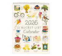 2025 Bucket List Calendar 12 Months Spiral Wire Bound Wall Calendar The Bucket List Calendar 2025 Family Calendar Thick Paper To Do List and Notes Calendar for Planning or Organizing