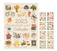 2025 Bucket List Calendar, New Bucket List Calendar 2025, Fall Bucket List Calendar, The 2025 Wish Bucket List Calendar