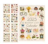 2025 Bucket List Home Organizer Wall Calendar Monthly Planner With To-do List For Family Organizer