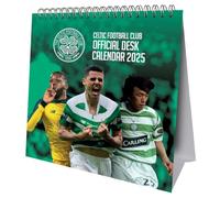 2025 Calendar Celtic FC Month to View Football Desk Easel Official Product