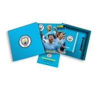 2025 Calendar Manchester City FC Calendar, A5 Diary and Pen Musical Football Gift Box Set Official Product