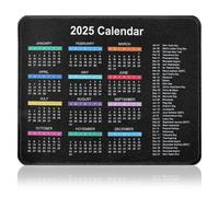 2025 Calendar Mouse Pads For Desk 2025 Mouse Pad Calendar Mouse Mat 2025 Calendar With Holiday Mouse Pad Gaming Rectangle Mousepad Non-Slip Rubber Desk Mat Rubber Base For Computers Laptop Mouse
