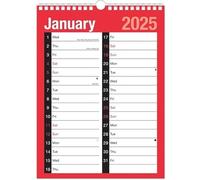 2025 Calendar,Planners & Personal Organizers, 2 Column Month to View Spiral Bound Wall Planners,Holidays and Notable Dates,Wall Planner Spiral Bound for Home Business Office School(A4 Month to View)