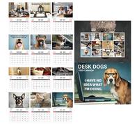 2025 Calendar Uk Calendar 2026 Bull Dog Monthly Wall Calender 12 Month | The USA (Blue, 28.5x21cm)