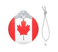 2025 Canadian Flag Print Christmas Metal Buckle Glass Round Pendant Ornaments,Xmas Tree Decoration