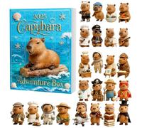 2025 Capybara Advent Calendar 2025 24 Days Countdown Calendar With 24 Uniquely Costumed Capybara Advent Cute Surprise (Sky Blue, 26x18cm)