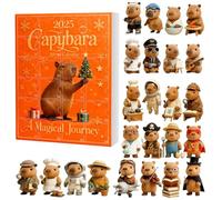 2025 Capybara Advent Calendar 2025 24 Days Countdown Calendar With 24 Uniquely Costumed Capybara Advent Cute Surprise (Orange, 26x18cm)