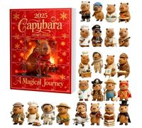 2025 Capybara Advent Calendar 2025 24 Days Countdown Calendar With 24 Uniquely Costumed Capybara Advent Cute Surprise (Red, 26x18cm)