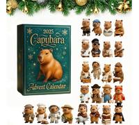 2025 Capybara Advent Calendar, 24 Days Christmas Advent Countdown Calendar With 24 Pcs Capybara Ornaments, 2D Capybaras Ornaments Christmas Decor For Animal Capybara Lover