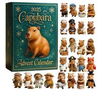 2025 Capybara Advent Calendar - 24 Days Christmas Countdown Calendar with 24 Capybara Ornaments, Daily Surprise 2D Acrylic Capybara Decor for Christmas Tree, 1 Set