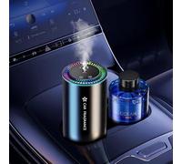 2025 Car Air Freshener Electric Diffuser with 50ml Perfumes (Sea Breeze), Ultrasonic Atomizer, Intelligent 3 Modes, Auto ON/OFF, Rechargeable Battery, Car Natural Perfume Lasts 5 Months BJ-577