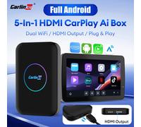 2025 CarlinKit Full Android Ai Box Wireless CarPlay &Android Auto & HDMI For Netflix YouTube 2.4Ghz &5Ghz WiFi BLE Auto Connect 2GB 16GB HDMI LITE S
