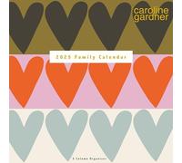 2025 Caroline Gardner Hearts & Mixed Prints Square Family Calendar
