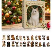 2025 Cat Advent Calendars - Cute Cartoon Kitten Pendant Advent Calendars, 24 Day Cat Ornaments Christmas Countdown Calendar, Christmas Tree Decorations Countdown Calendar for Cats Lovers Gift (1PC)