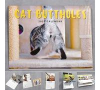 2025 Cat Butthole Calendar Funny Cats Balls Calendar 12 Month Family Calendar with Blank Room for Notes Wall Hanging Cat Balls Calendar for Cat Lovers Home Office Christmas Birthday